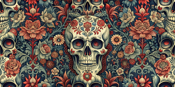 Floral Skull Reverie